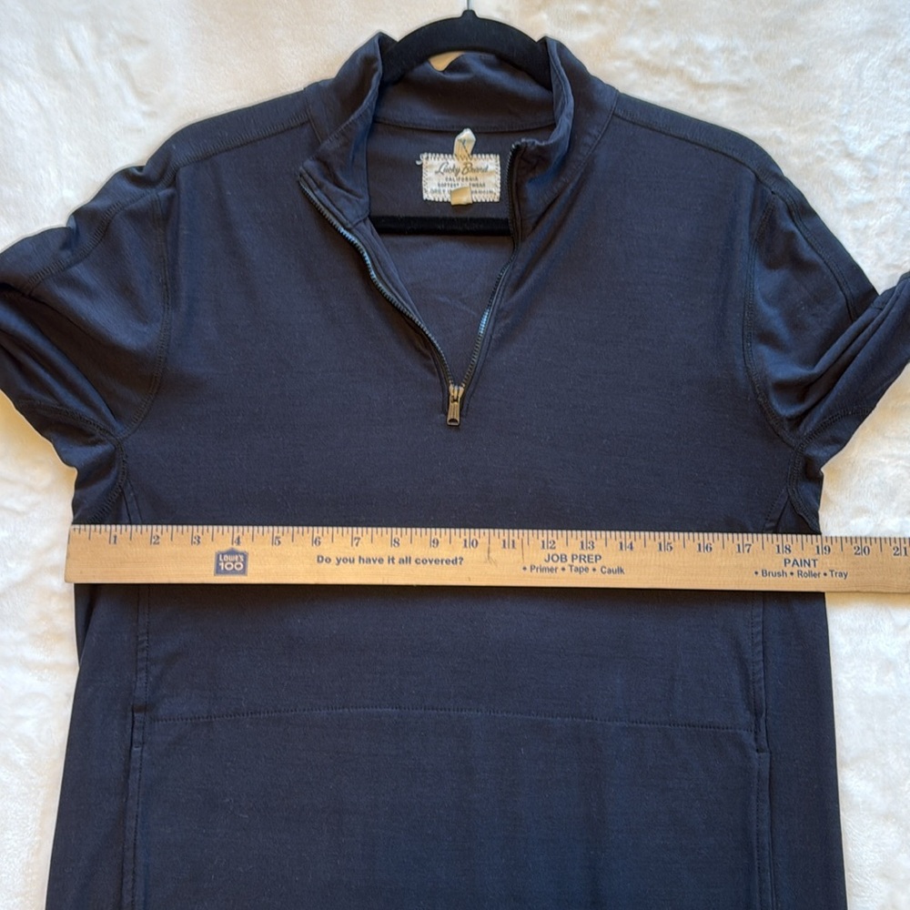 Men’s Lucky Brand Soft Knit Quarter Zip Long Sleeve Pullover - Picture 9 of 12